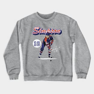 Craig Simpson Edmonton Retro Script Crewneck Sweatshirt